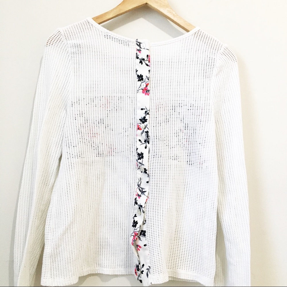 Honey punch multicolored waffle knit floral top - Picture 3 of 5